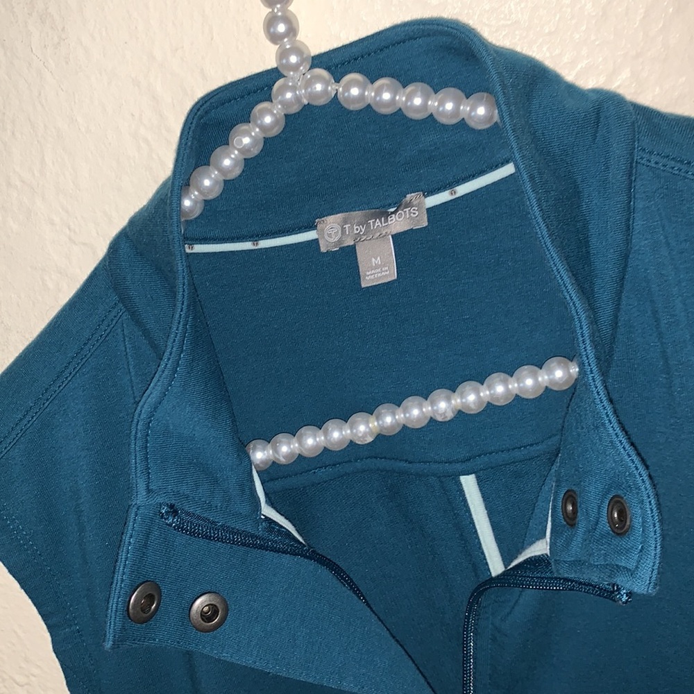 Talbots teal vest - Picture 3 of 5